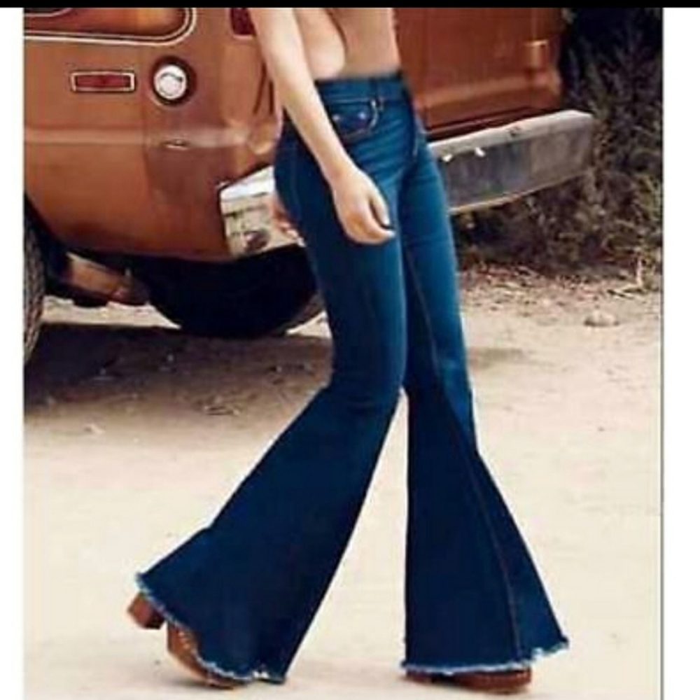 L&B Lucky & Blessed Flare Stretchy Jeans‎ Size 6 TALL